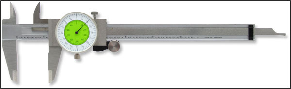 Oshlun 6-Inch Stainless Steel Fractional Dial Caliper