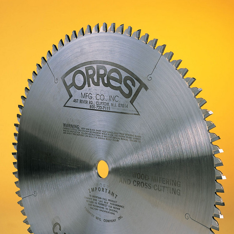 Forrest 12"x80T CHOPMASTER Saw Blade with 1" HOLE - $15.00 OFF Sharpening Offer Included
