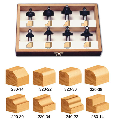 8-Piece Profile Set - 1/2 Inch Shank by Timberline