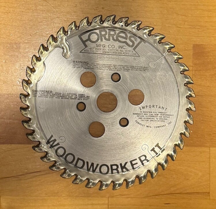 7"x40T .090"K, 13/16" Hole w/Mounting Pin Holes Woodworker II for Hammond Glider Saw - $15.00 OFF Sharpening Offer Included