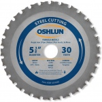 OSHLUN Steel & Ferrous Metal Cutting -  5-3/8"x30T, 20mm Hole with 5/8" & 10mm Bushings