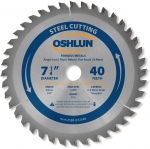 OSHLUN Steel & Ferrous Metal Cutting Blade - 7-1/4" x 40 Tooth, 20mm Hole With 5/8" Bushing