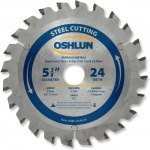 OSHLUN Steel & Ferrous Metal Cutting Blade  5-3/8"x24T, 20mm Hole w/5/8" & 10mm Bushings