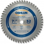 OSHLUN Steel Cutting Saw Blade - 7-1/4" x 52T, 5/8" Hole with Diamond Knock Out