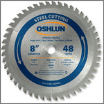 OSHLUN Steel & Ferrous Metal Cutting Blade - 8" x 48T, 5/8" Hole W/Diamond Knock Out