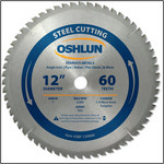 OSHLUN Steel & Ferrous Metal Cutting Blade - 12" x 60T, 1" Hole