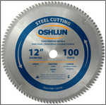 OSHLUN Steel & Ferrous Metal Cutting Blade - 12" x 100T, 1" Hole