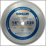 OSHLUN Steel & Ferrous Metal Cutting Blade - 14" x 120T, 1" Hole
