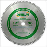 Oshlun 12x96T ATB Fine Finishing Saw Blade, 1" Hole