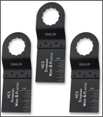 Oshlun MMS-0303 1-1/3-Inch Standard HCS Oscillating Tool Blade for Fein SuperCut, 3-Pack - Designed for Wood & Plastic