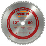Oshlun 12"x80T TCG, 1-Inch Hole for Aluminum & Non Ferrous Metals