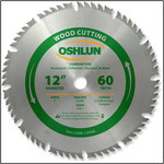 Oshlun 12"x60T Combination Saw Blade, 1" Hole