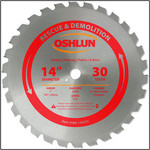 Oshlun 14-Inch 30 Tooth FTG Saw Blade with 1" Hole (7/8" & 20mm Bushings) for Rescue & Demolition