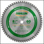 Oshlun 8-1/2x60T Negative Hook Finishing ATB Saw Blade with 5/8" Hole for Sliding Miter Saws