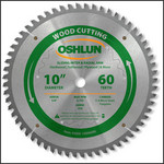 Oshlun 10x60T Negative Hook Finishing ATB Saw Blade with 5/8" Hole for Sliding Miter Saws