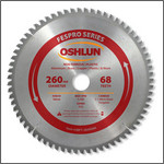 Oshlun 260mmx68T FesPro Non Ferrous TCG Saw Blade with 30mm Hole for Festool Kapex KS 120