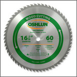 Oshlun 16-5/16"x60 Tooth Beam Saw ATB Saw Blade with 1-Inch Hole