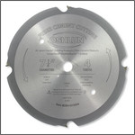Oshlun 7-1/4-Inch 4 Tooth PCD Saw Blade with 5/8-Inch Hole with Diamond Knockout, for Fiber Cement