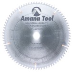 Amana 12x80T Miter/Double Miter Saw Blade, 1" Hole, .122" Kerf
