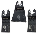 Oshlun MMC-9903 Oscillating Tool Blade Combo 3-Pack with Uni-Fit Arbor for Fein Multimaster, Dremel, and Bosch - Designed for Metal, Wood & Plastic