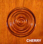 Bullseye Square Edge Plain Rosette, 27/32" x 3-1/2" x 3-1/2" - Cherry