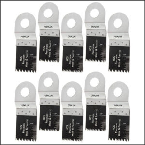 Oshlun 1-1/3-Inch Precision Japan HCS Oscillating Tool Blade for Rockwell SoniCrafter, 10-Pack - Designed for Wood & Plastic