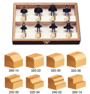 8-Piece Profile Set - 1/2 Inch Shank by Timberline