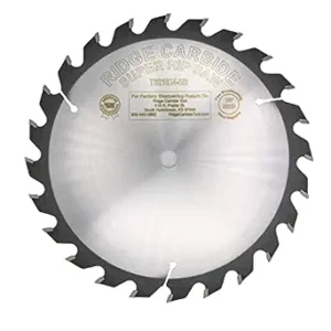 Ridge Carbide 10" X 24T Rip and Cross Cutting THICK KERF Table Saw Blade for Hardwood (TS2000-AR 2+1)